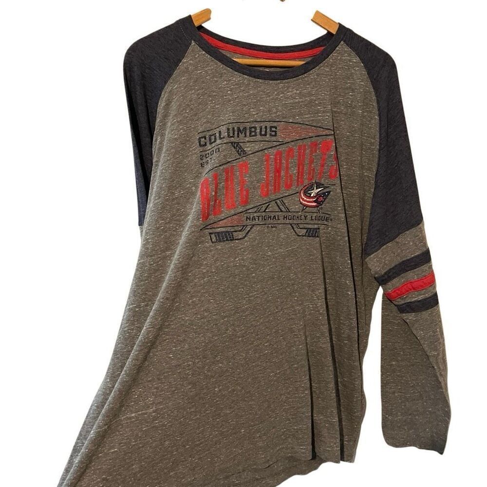 NHL Vintage style Columbus Blue Jackets Hockey light weight long sleeve pullover